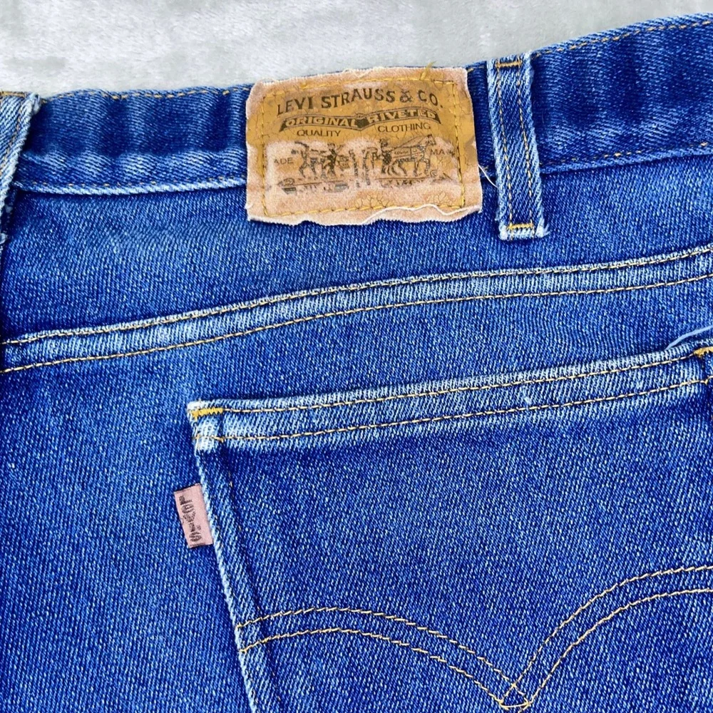 VTG Levi's 852 Orange Tab Blue Denim Jeans Mens Sz 38‎ Fits 36